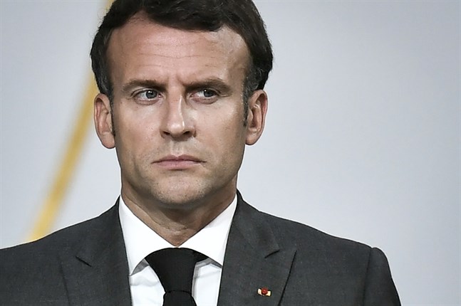 Frankrikes president Emmanuel Macrons telefon kan ha varit avlyssnad av det israeliska övervakningsprogrammet Pegasus. Arkivbild.