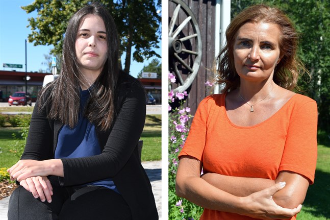 Sarah Åbonde och Annika Nyholm har båda rest till Närpes från Sverige denna sommar. De har två vitt skilda upplevelser av att resa till Finland.