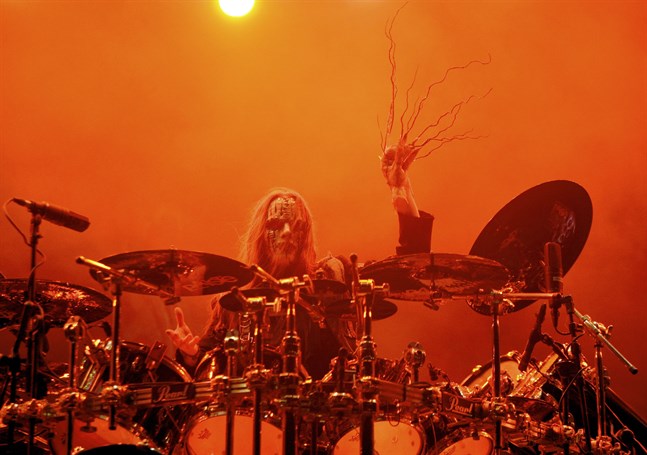 Joey Jordison under en konsert med Slipknot i Lissabon 2009.