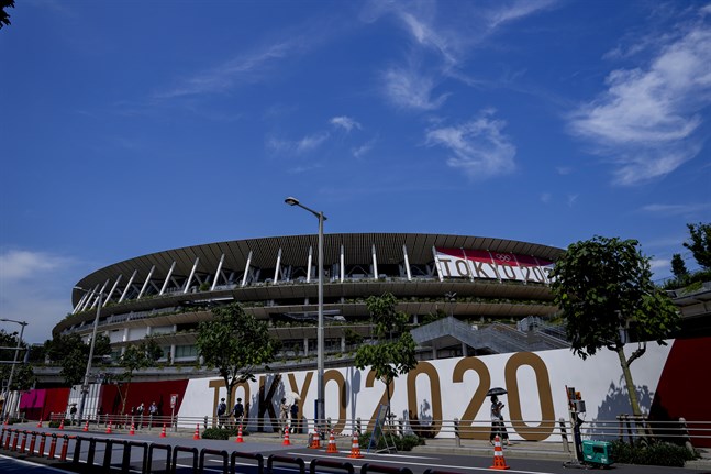 Covidfallen ökar runt om i Tokyo. Här friidrottsarenan.