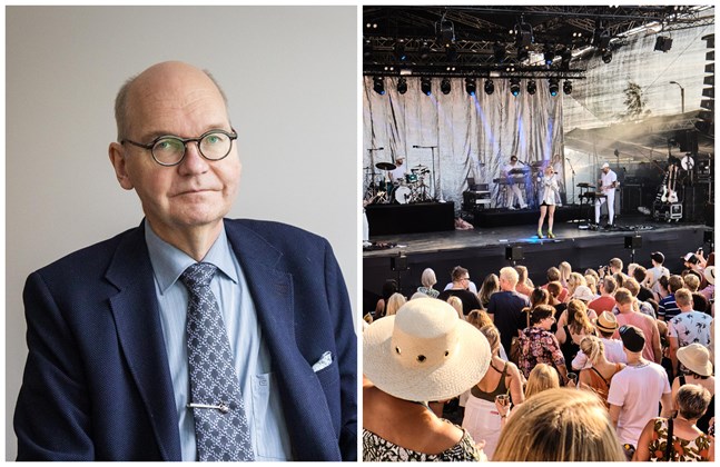 Heikki Kaukoranta, Vasa stads ledande överläkare, uppmanar alla som tänker delta i Vasa festival att väga för- och nackdelar. Bilden från Vasa festival är tagen 2019.