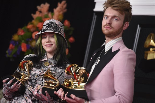Billie Eilish och brodern Finneas O'Connell , som snart är aktuell med sitt debutalbum. Arkivbild.