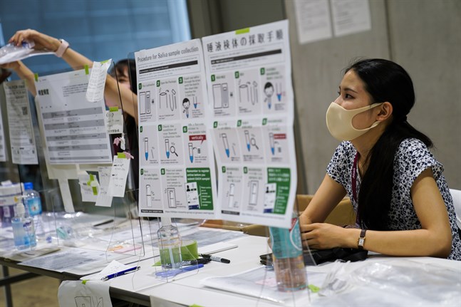 Ett testcenter i Tokyo under OS. Arkivbild.