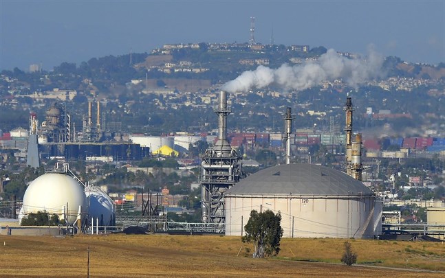 Ett raffinaderi tillhörande Phillips 66 i Wilmington i Los Angeles.