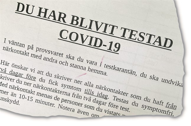 I Kristinestad blev det en tydlig minskning av antalet coronaprov på onsdagen.