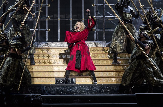 Madonna när hon spelade i Stockholm 2015. Arkivbild.