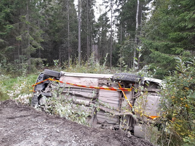 Singelolycka på Trullövägen på måndagseftermiddagen.