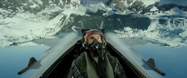 Tom Cruise som Pete "Maverick" Mitchell i kommande filmen "Top gun: Maverick". Arkivbild.