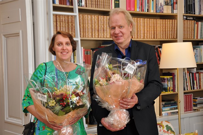 Annika Sandelin och Peter Sandström efter prisceremonin.