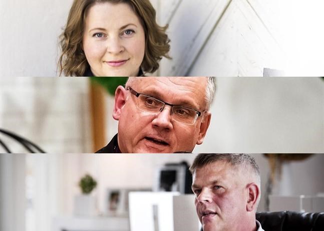 Foto: Anders Eklund/Antonomia Ab Jonas Brunnström, Eva-Stina Kjellman. Mia Anderssén-Löf, tillträdande kyrkoherde i Pedersöre församling, biskop Bo-Göran Åstrand, BSKrister Mård, vice ordförande i Pedersöre församlingsråd.