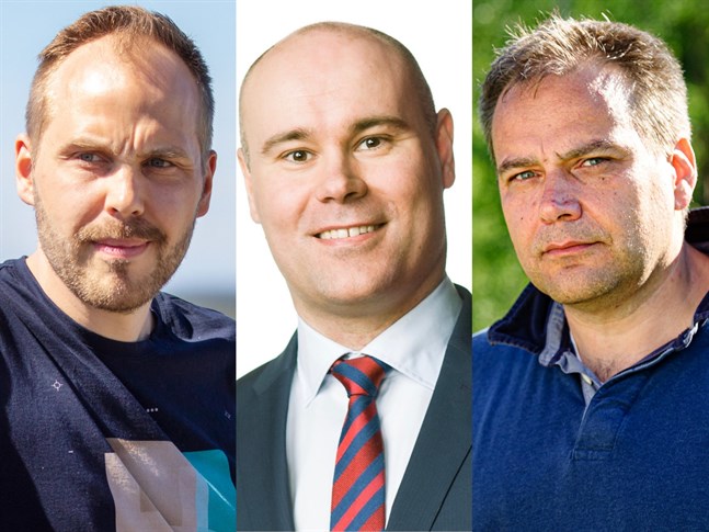 Någon i topptrion Martin Norrgård, Mathias Kass och Steven Frostdahl blir ny stadsdirektör i Nykarleby.