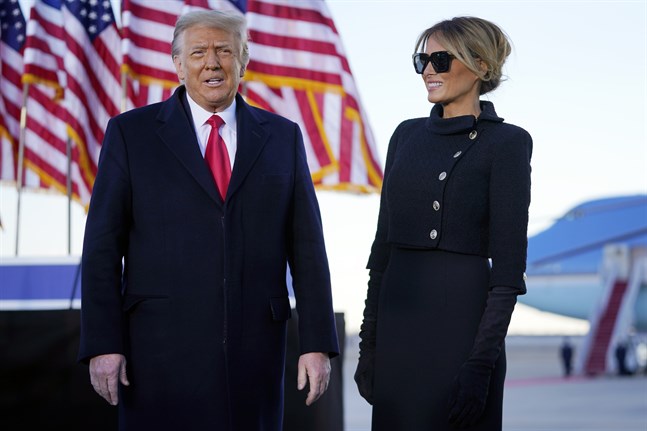 USA:s tidigare presidentpar Donald och Melania Trump.