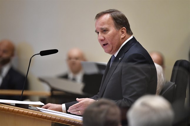 Statsminister Stefan Löfven (S) avger regeringsförklaringen i samband med riksmötets öppnande. I dag gör han sin sista partiledardebatt i plenisalen.