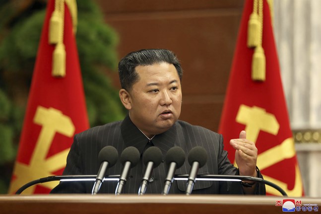 Nordkoreas diktator Kim Jong-Un. Bilden är från förra veckan.