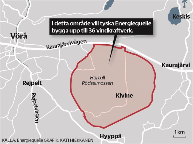 I det här området kan det i framtidens finnas uppemot 36 vindkraftverk.