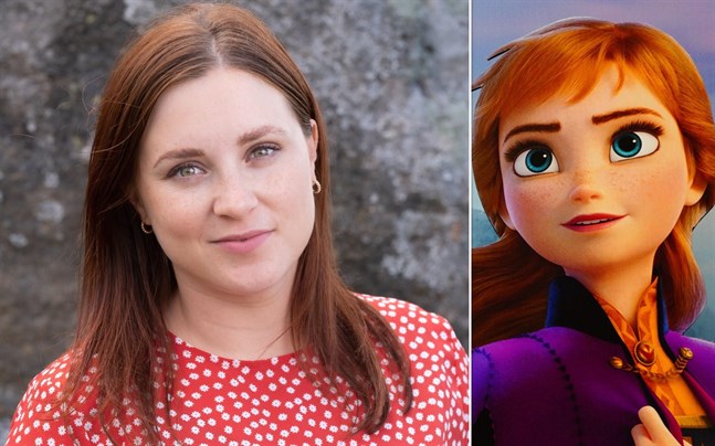 Sarah Nedergård ser stora likheter mellan sig själv och karaktären Anna i Disneyfilmen "Frost".