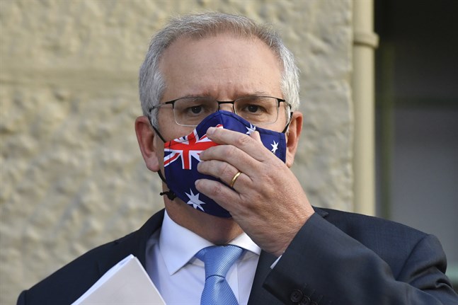 Australiens premiärminister Scott Morrison. Arkivbild.