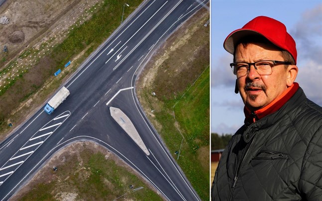 I Ölis-korsningen saknas körfält för högersvängande trafik som kommer norrifrån. Risken är då att bilister som ska svänga bromsar upp trafiken bakom. I värsta fall sker en krock. Det här tycker Rainer Bystedt att man borde åtgärda.