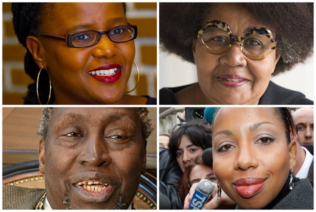 Blir det någon av dessa som får Nobels litteraturpris i år? Uppifrån vänster: Edwidge Danticat, Jamaica Kincaid, Ngugi wa Thiong'o och Marie N'Diaye