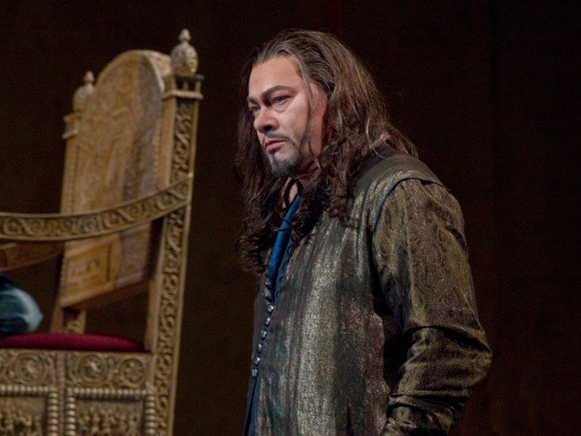 René Pape i rollen som den ryske tsaren i Metropolitan-operans uppsättning av “Boris Godunov.”