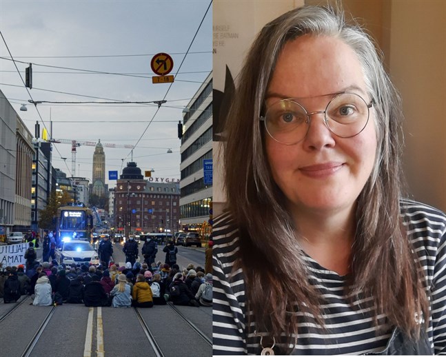 Jag är bara en person som uppskattar vad de gör. Jag vill visa mitt stöd och ta del i det jag kan, säger Alexandra Biaudet om miljörörelsen Elokapina.