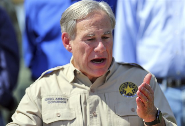 Texas guvernör Greg Abbott, bild från tidigare i oktober.