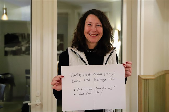 Ann-Sofi Backgren under workshoppen om södra porten till världsarvet i höstas.