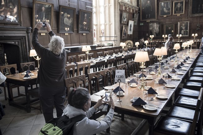 Var ligger egentligen Hogwarts skola? På bilden syns den stora matsalen på Christ Church college i Oxford, som stod som modell för matsalen i Harry Potter-filmerna.