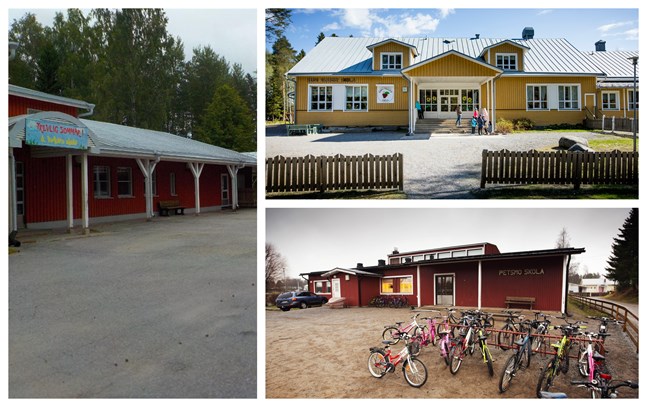 Veikars skola, Kuni-Vassor skola och Petsmo skola söker nya ägare.