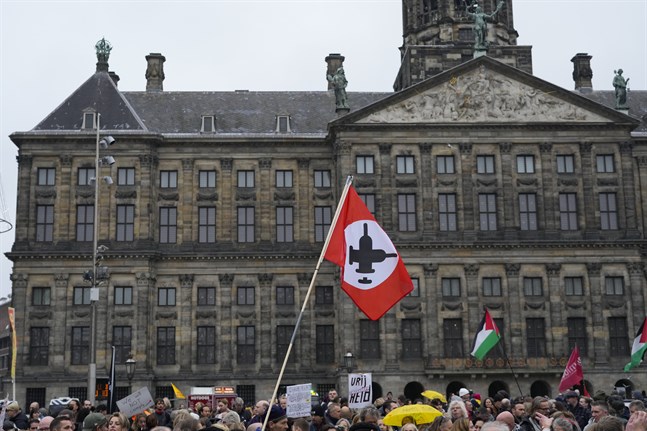 En av helgens demonstrationer, i Amsterdam i lördags.