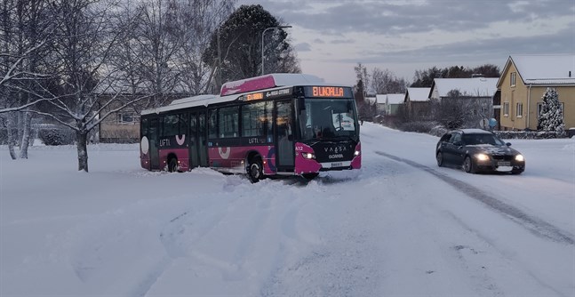 Så här såg det ut i Gamla Vasa i morse.
