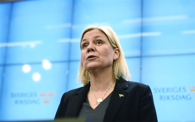 Magdalena Andersson (S) presenterar sin regering.