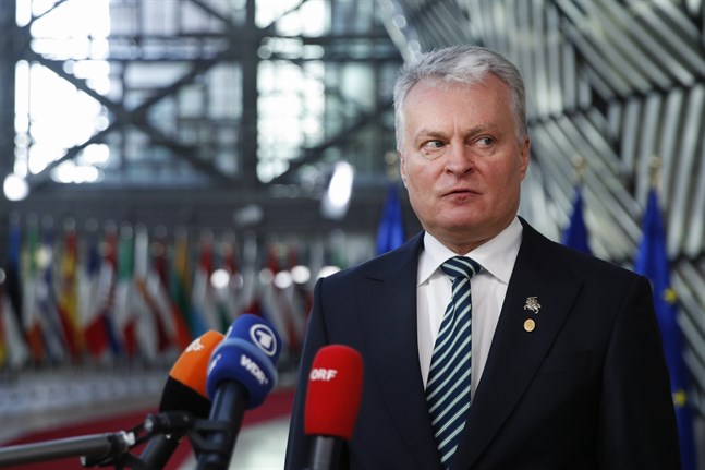Litauens president Gitanas Nauseda beklagar att Kina ger igen mot landet efter beskedet att Taiwan får ha en delegation på plats i Vilnius. Arkivbild.
