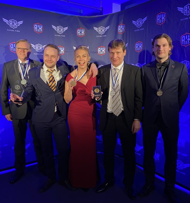 Skickliga förare från norra svenska Österbotten, från vänster: Johan Dahlbacka, Oskar Dahlbacka, Martina Backfält, John K. Westman och Emil Westman.