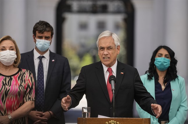Chiles president Sebastián Piñera stöttade lagförslaget om samkönade äktenskap. Arkivbild.