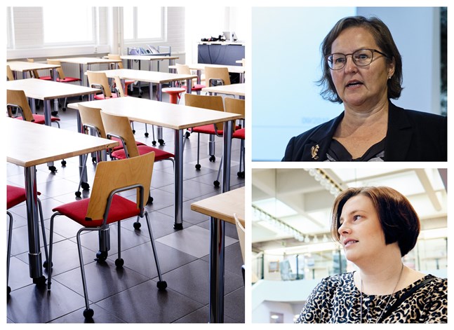 Coronasamordningsgruppen vill inte ha distansundervisning i Österbotten då skolorna börjar efter jullovet. Det är bra, tycker Christina Knookala och Linda Felixson.
