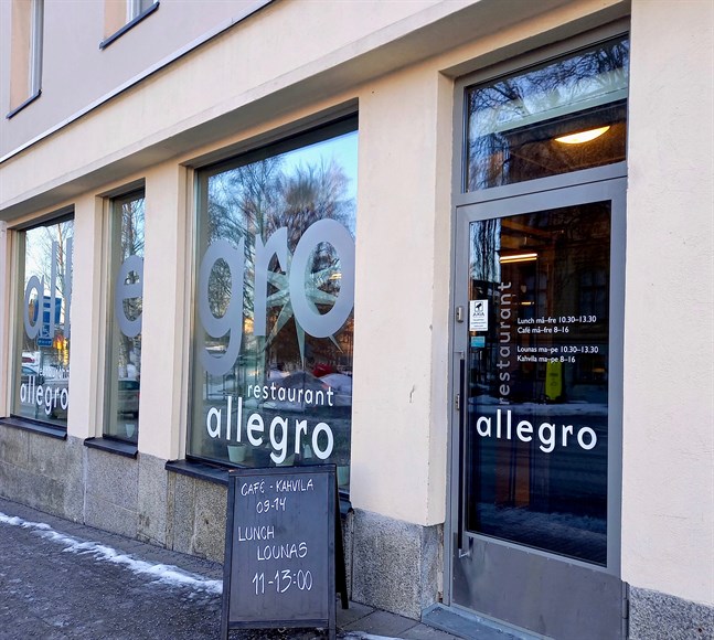 Lunch serveras ännu några veckor på restaurang Allegro.