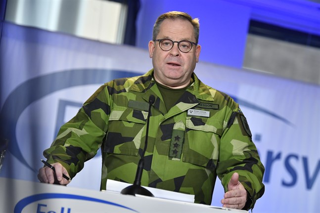 Michael Claesson, insatschef vid Försvarsmakten. Arkivbild.