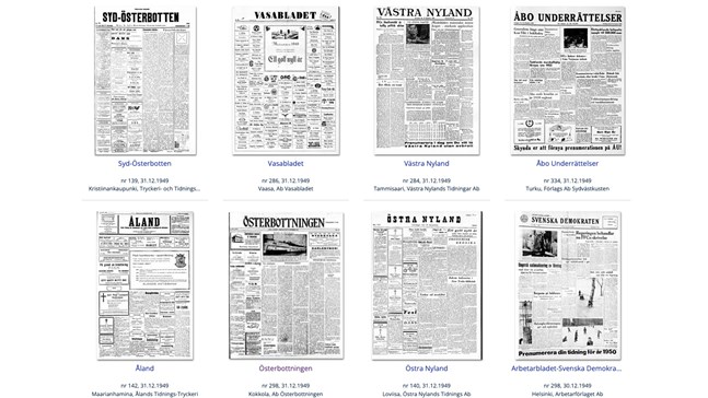 VBL:s, ÖT:s och Sydins gamla tidningar finns naturligtvis med i arkivet.