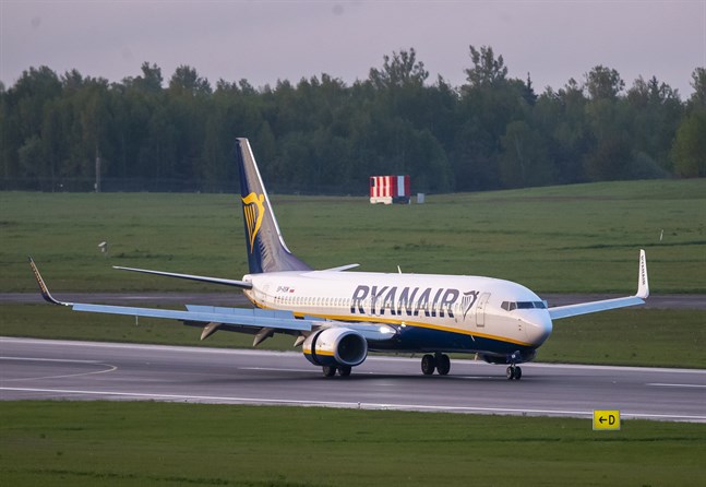 Det Ryanair-plan som omdirigerades till Minsk i maj i fjol. Arkivbild.