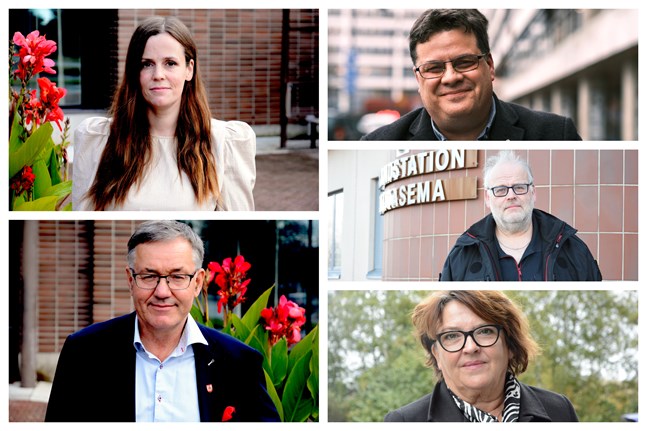 Närpes fick fem invalda i områdesvalet: Johanna Borg, Hans-Erik Lindqvist, Peter Sjökvist, Karl-Gustav Svedjebäck och Gun Granlund.