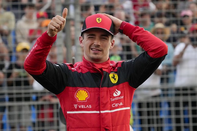 Charles Leclerc startar längst fram i Australiens grand prix.