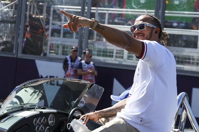 Lewis Hamilton under helgens GP-tävling i Australien.