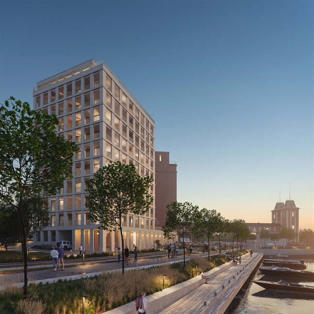 Strandgatan 1 blir granne med Academill när silorna rivs.