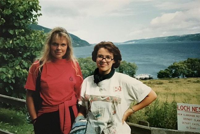 Birgitta Svarvar-Hult och Maj-Len Rönnqvist interrailade på de brittiska öarna 1990.