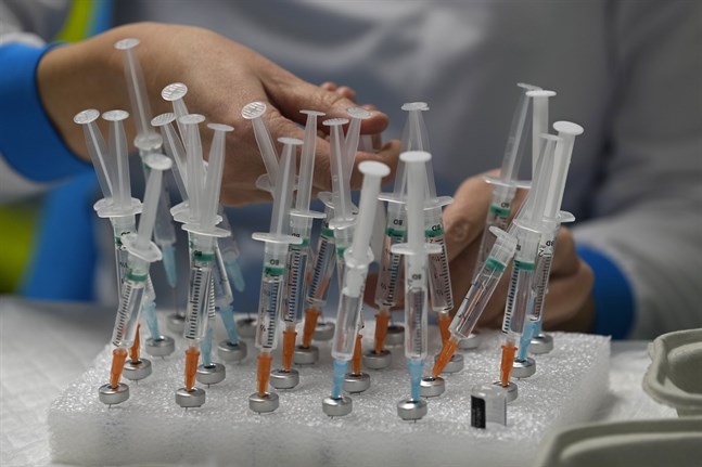Sprutor med mässlingsvaccin. Arkivbild.