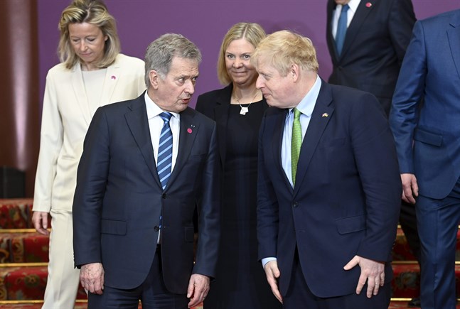 President Niinistö mötte Johnson senast i London i mars.