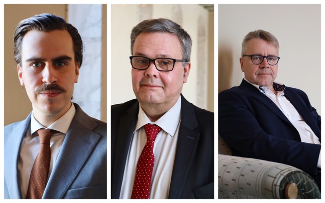 De österbottniska riksdagsledamöterna Matias Mäkynen, Anders Norrback och Peter Östman stödjer alla ett finländskt Natomedlemskap.