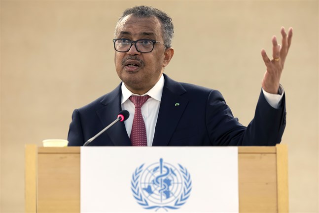 Tedros Adhanom Ghebreyesus talade efter det att han valts om.