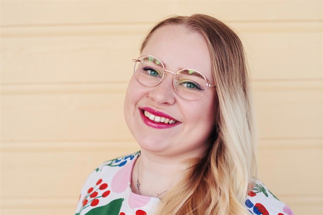 Aurora Johansson, som idag är studerande, ser sin framtid på en designbyrå eller kanske som egenföretagare.
